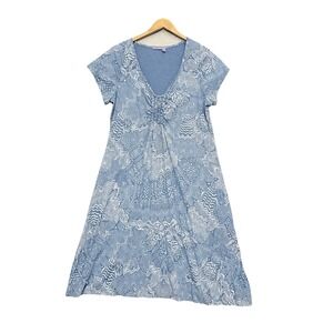 Fresh Produce Emma Dress XL Blue Aztec Print Boho Cowgirl Western Festival USA